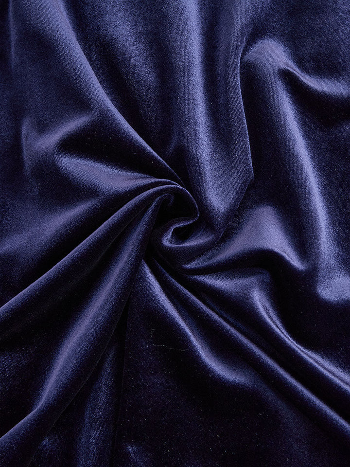 Sibella | Granatowa Midi Sukienka z Długim Rękawem