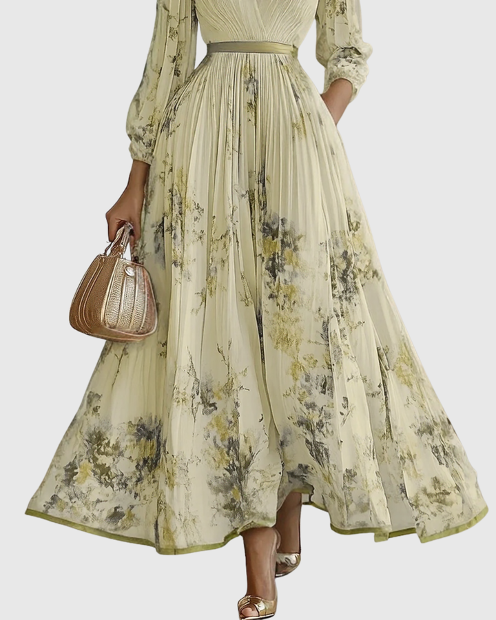 Rowella | Elegancka Maxi Sukienka z Fala