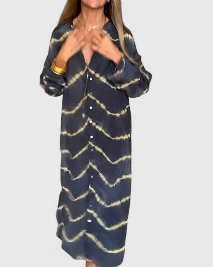 Amelie™ | Elegancka Boho Paski Maxi Sukienka