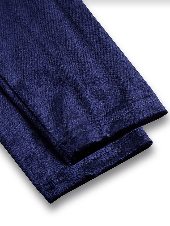 Sibella | Granatowa Midi Sukienka z Długim Rękawem