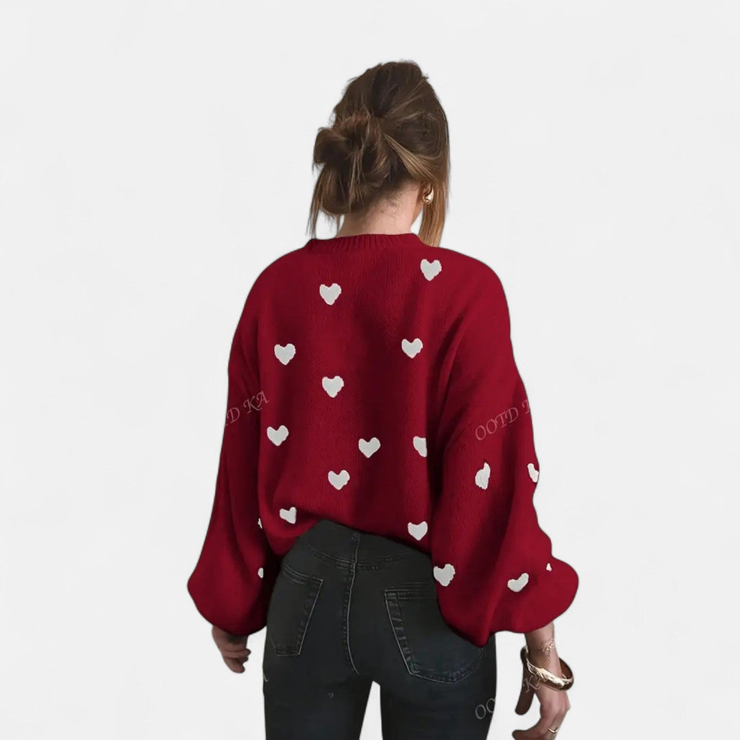 Sweter z Wełny Isla Hearts