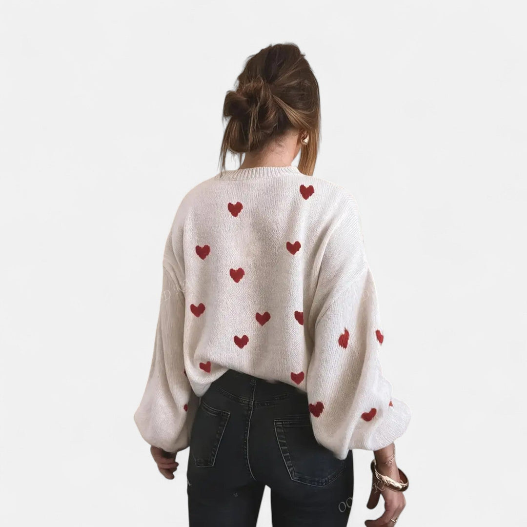 Sweter z Wełny Isla Hearts