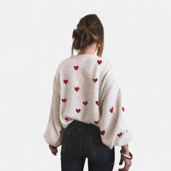 Sweter z Wełny Isla Hearts