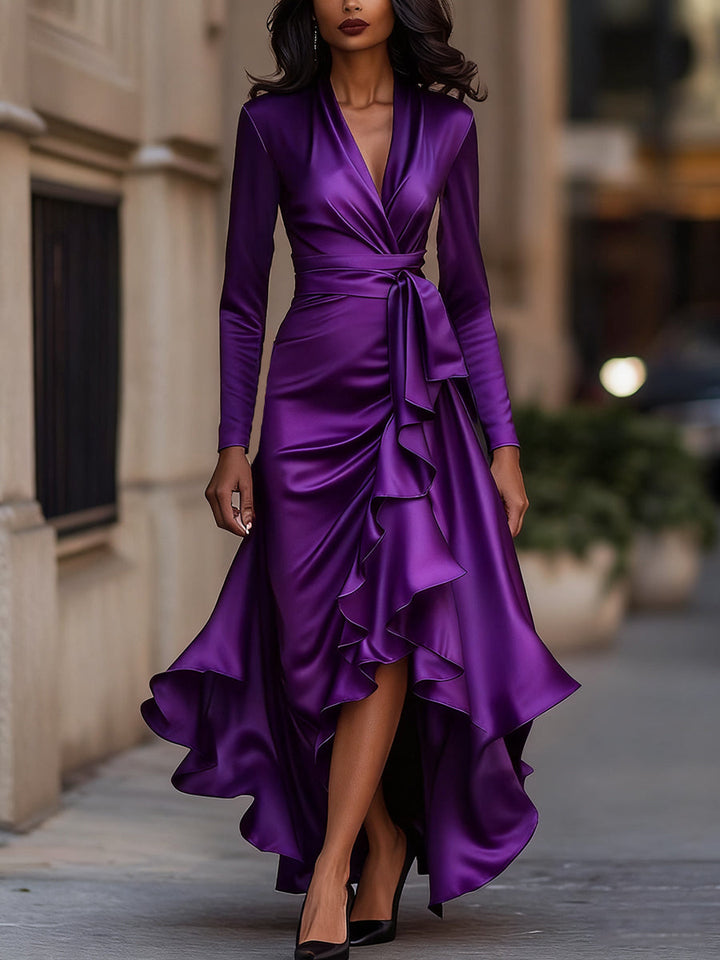 Sofia – Satynowa sukienka maxi