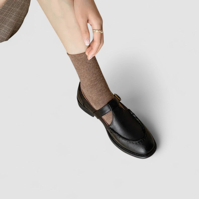 Avery - Ortopedyczne buty Mary Jane z kwadratowym noskiem