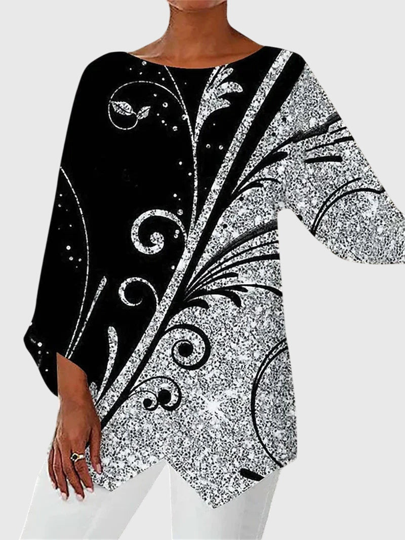 Alayah™ | Elegancki Top z Okrągłym Dekoltem