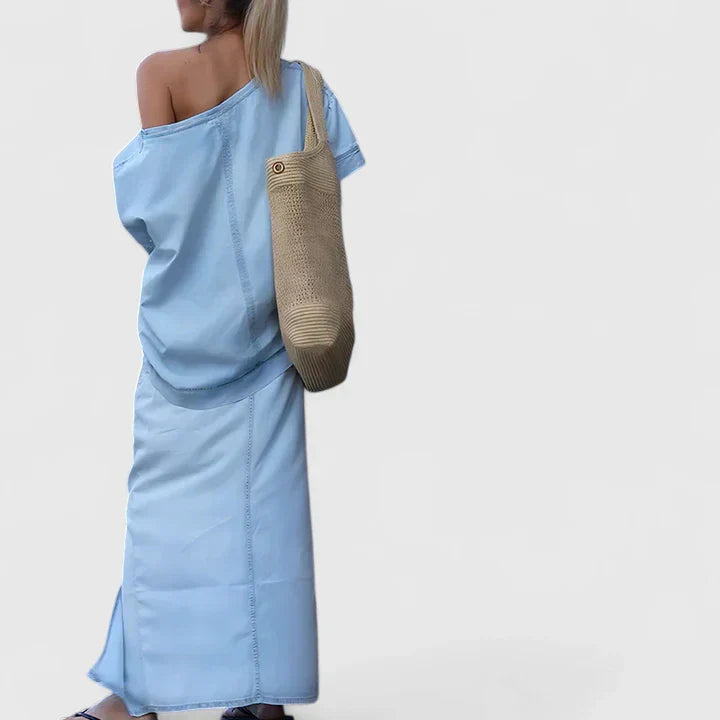 Averlynn | Elegancki Zestaw Spódnicy Maxi